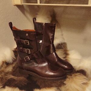 Free People WTF Dusty Buckle Boot - Chicory Coffee